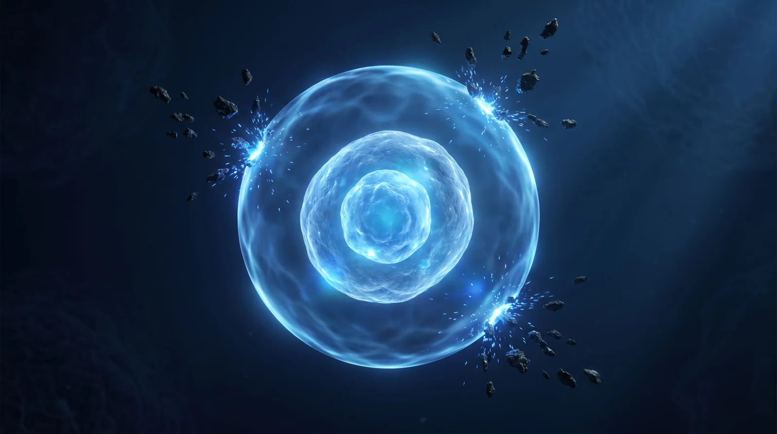A protective shield around the cell, deflecting the CD38 drain